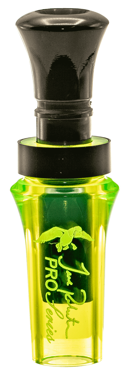 Duck Commander DCPROAC Jase Pro Series  Open Call Double Reed Mallard Hen Sounds Attracts Ducks Chartreuse Acrylic