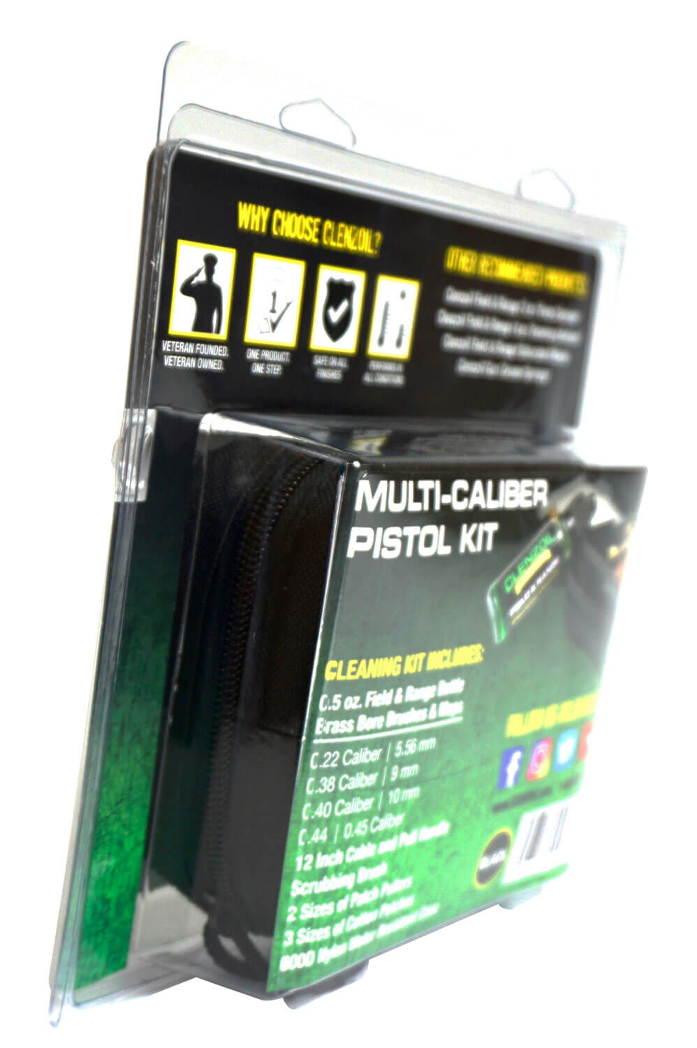 Clenzoil 2328 Field & Range Cleaning Kit Multi-Caliber Pistol/17 Pieces Black Clenzoil 2328 Field & Range Cleaning Kit Multi-Caliber Pistol/17 Pieces Black