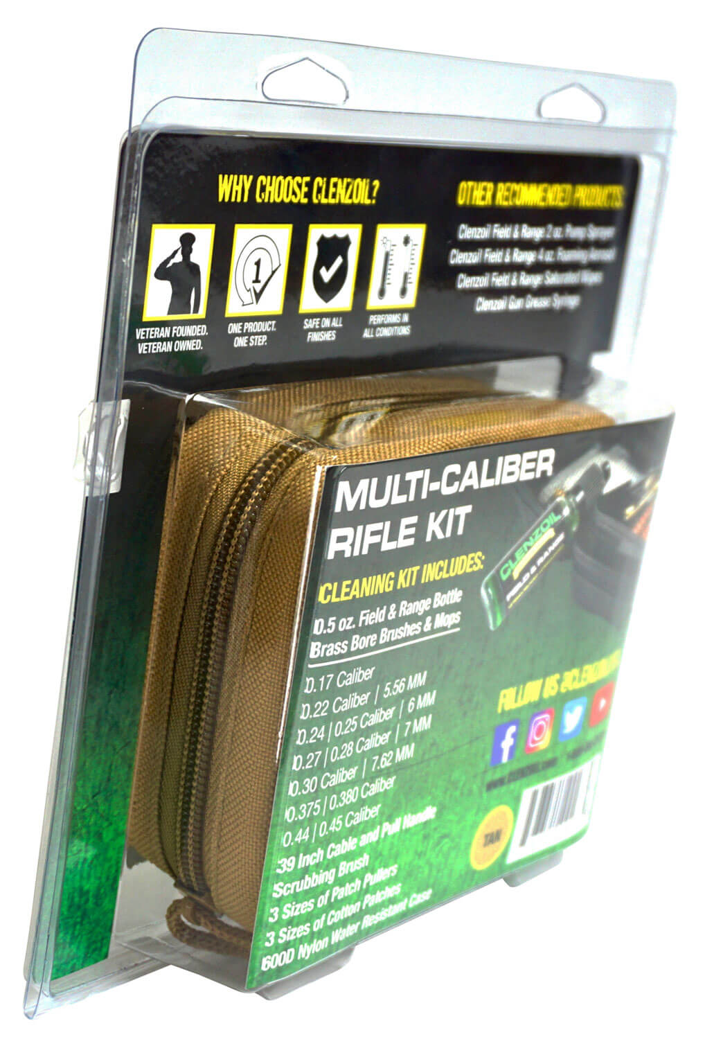 Clenzoil 2830 Field & Range Cleaning Kit Multi-Caliber Rifle/21 Pieces Tan Clenzoil 2830 Field & Range Cleaning Kit Multi-Caliber Rifle/21 Pieces Tan