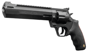 Taurus 2440081RHDLX Raging Hunter  44 Rem Mag Caliber with 8.37″ Picatinny Rail/Ported Barrel  5rd Capacity Matte Black Oxide Finish Cylinder  Matte Black Oxide Finish Steel & Black Rubber with Integrated Red Cushion Insert Grip Includes Case