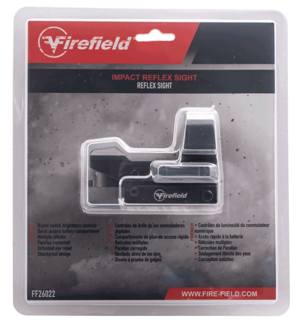 Firefield FF26022 Impact Reflex Sight Matte Black 1 x 33 mm x 23 mm 3 MOA/5 MOA Red Dot Multi Reticle Firefield FF26022 Impact Reflex Sight Matte Black 1 x 33 mm x 23 mm 3 MOA/5 MOA Red Dot Multi Reticle