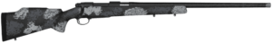 Nosler 44548 M48 Long-Range Carbon 6.5 Creedmoor 4+1 26″ Carbon Fiber Wrapped Barrel  Sniper Gray Cerakote Metal Finish  Elite Midnight Camo Manners MCS-T Elite Tac Stock