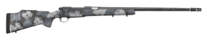 Nosler 46648 M48 Long-Range Carbon 33 Nosler 3+1 26″ Carbon Fiber Wrapped Barrel  Sniper Gray Cerakote Metal Finish  Elite Midnight Camo Manners MCS-T Elite Tac Stock