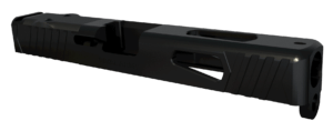 Rival Arms RA10G105A Precision Slide A1 QPQ Black 17-4 Stainless Steel with Front/Rear Serrations & Doctor Optic Cut for Glock 17 Gen3
