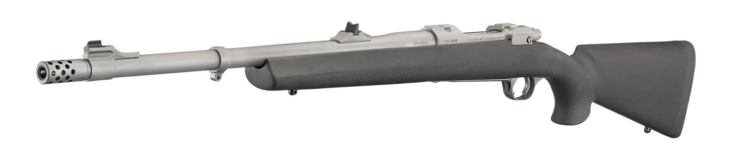 Ruger 57100 Hawkeye Alaskan Full Size 375 Ruger 3+1 20″ Matte Stainless Steel Threaded Barrel Integral Scope Mounts Stainless Steel Receiver Black Hogue OverMolded Synthetic Stock Ruger 57100 Hawkeye Alaskan Full Size 375 Ruger 3+1 20″ Matte Stainless Steel Threaded Barrel Integral Scope Mounts Stainless Steel Receiver Black Hogue OverMolded Synthetic Stock
