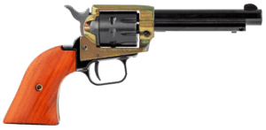 Heritage Mfg RR22999CH4 Rough Rider  22 LR 9 Shot 4.75″ Black Barrel  Black Cylinder  Simulated Case Hardened Zamak  Frame Cocobolo Grips