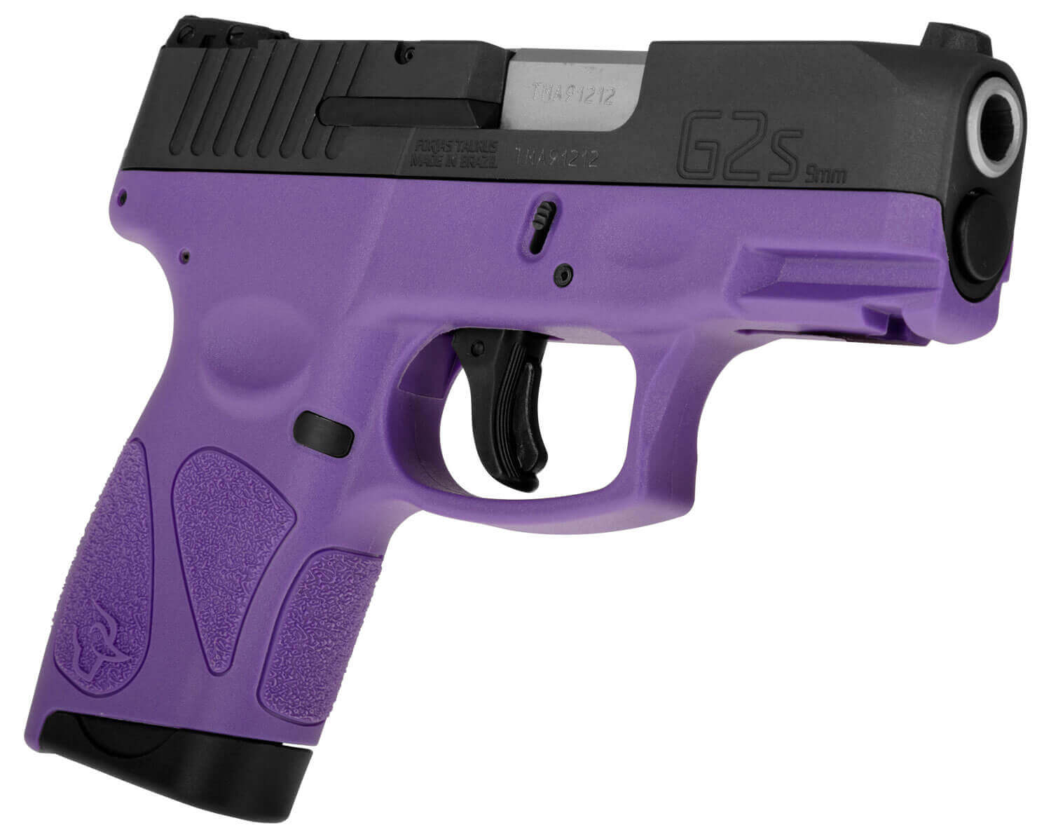 Taurus 1G2S931DP G2S Compact Frame 9mm Luger 7+1 3.26" Matte Stainless Steel Barrel Matte Black Serrated Alloy Steel Slide Dark Purple Polymer Frame w/Picatinny Rail & Polymer Grip Right Hand - Image 3