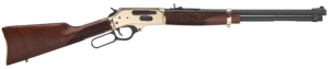 Henry H0243030 Side Gate Lever Action 30-30 Win Caliber with 5+1 Capacity 20″ Blued Barrel Polished Brass Metal Finish & American Walnut Stock Right Hand (Full Size)