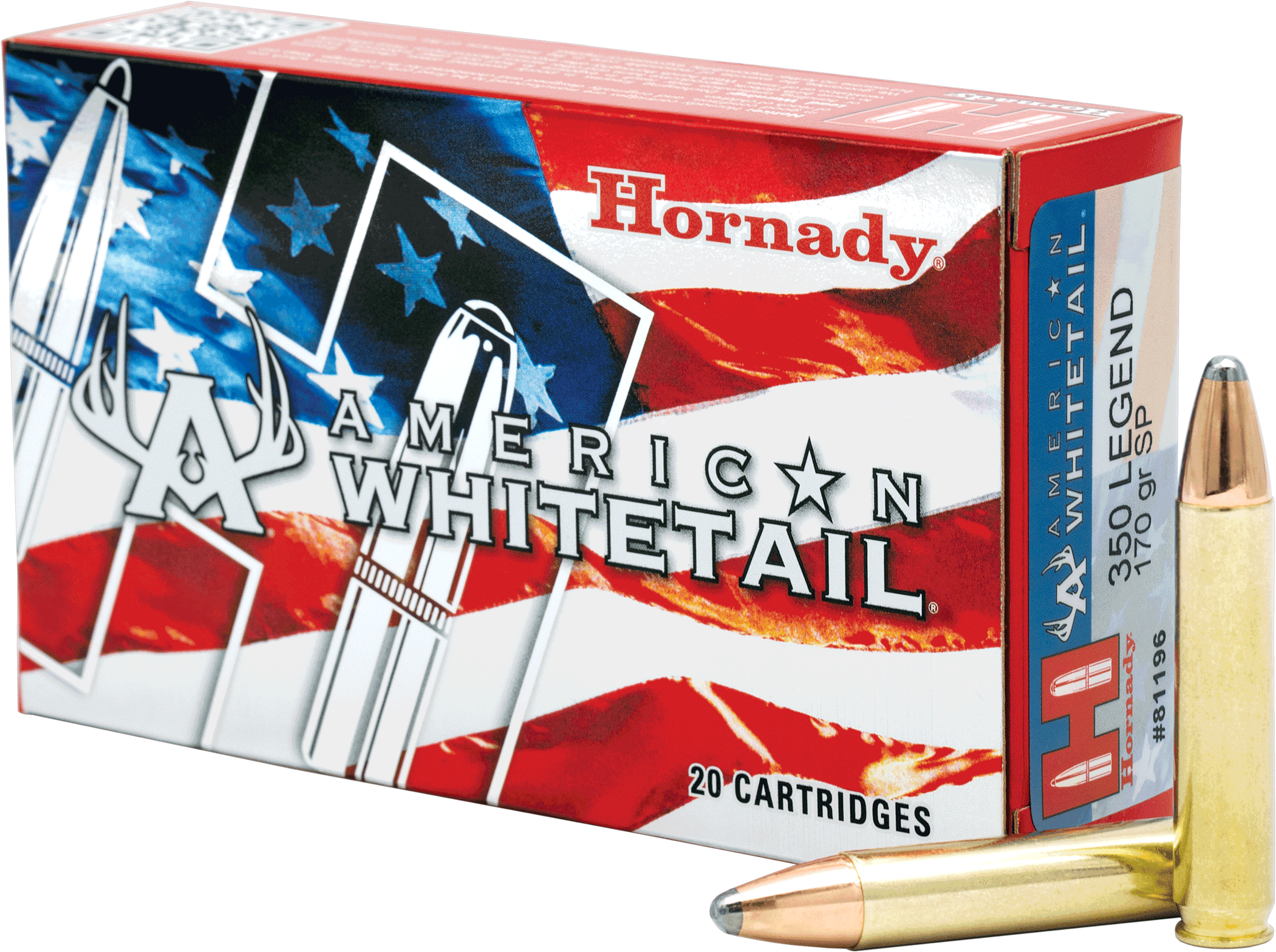 Hornady 81196 American Whitetail InterLock 350 Legend 170 gr InterLock 20rd Box Hornady 81196 American Whitetail InterLock 350 Legend 170 gr InterLock 20rd Box