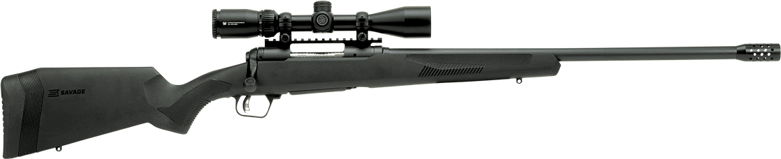 Savage Arms 57493 110 Apex Hunter XP 450 Bushmaster 3+1 22″ Matte Black Metal Synthetic Stock Muzzle Brake Vortex Crossfire II 3-9x40mm Scope Savage Arms 57493 110 Apex Hunter XP 450 Bushmaster 3+1 22″ Matte Black Metal Synthetic Stock Muzzle Brake Vortex Crossfire II 3-9x40mm Scope