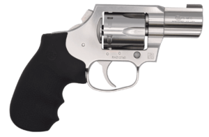 Colt Mfg KCOBRASB2BB King Cobra Carry 357 Mag 6 Shot 2″ DAO Brushed Stainless Steel Barrel  Cylinder & Frame  Black Hogue Rubber w/Finger Grooves Grip