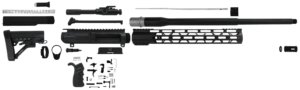 TacFire SSRK308LPK20BN AR Build Kit Rifle 308 Win AR-10 Black Nitride Aluminum 5/8″-24 tpi *GunStuff Exclusive.