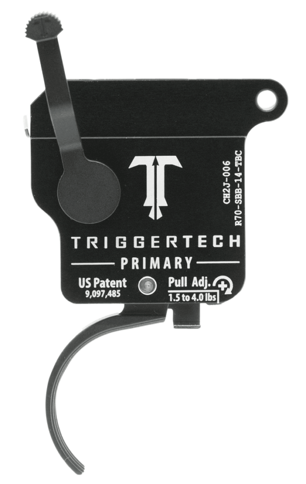 TriggerTech R70SBB14TBC Primary  Single-Stage Traditional Curved Trigger with 1.50-4 lbs Draw Weight for Remington 700 Right