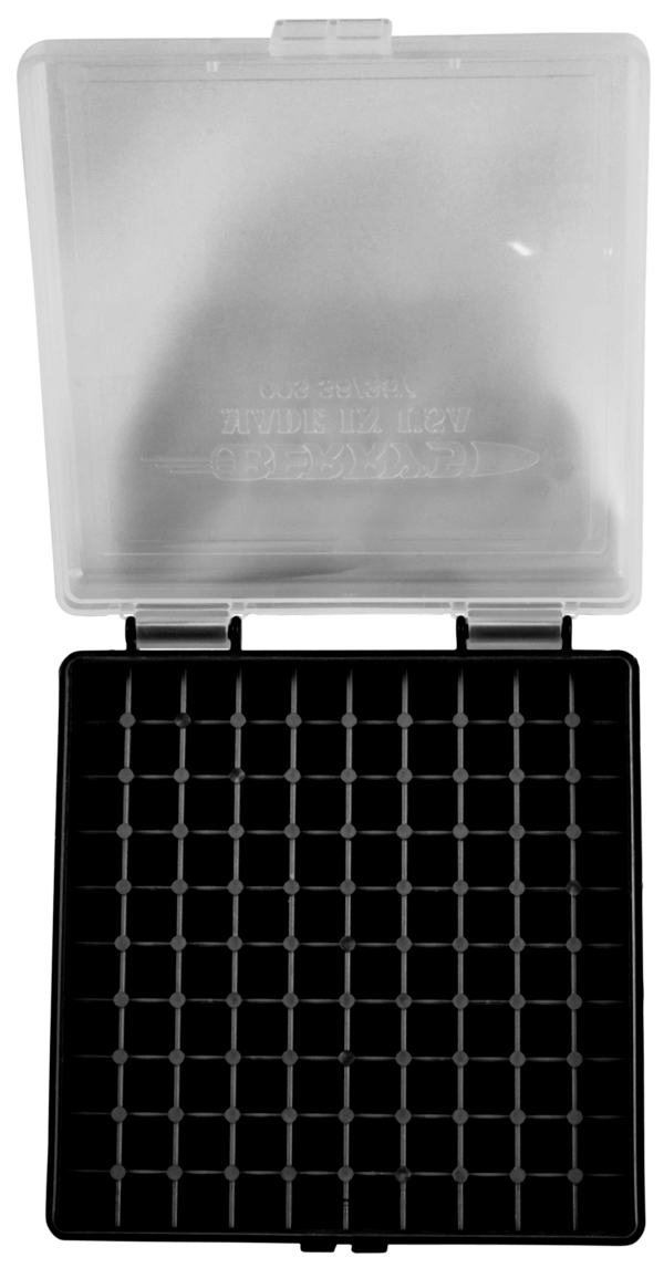 Berry’s 15382 Ammo Box  38 Special/357 Mag Clear/Black Plastic 100rd
