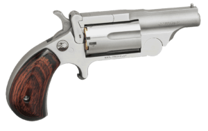 North American Arms 22MR Ranger II  22 WMR Caliber with 1.63″ Barrel  5rd Capacity Cylinder  Overall Stainless Steel Finish & Rosewood Birdshead Grip