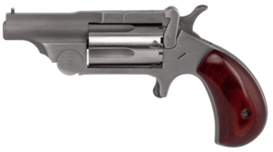 North American Arms 22MCR Ranger II  22 LR or 22 WMR Caliber with 1.63″ Barrel  5rd Capacity Cylinder  Overall Stainless Steel Finish & Rosewood Birdshead Grip Includes Cylinder