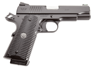 Wilson Combat ACPCOM9 ACP Commander 9mm Luger 10+1 4.25″ Stainless Match Grade Barrel  Black Serrated Carbon Steel Slide  Black Armor-Tuff Carbon Steel Frame w/Beavertail  Black G10 Eagle Claw Grip