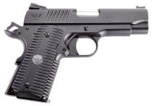 Wilson Combat ACPCP9 ACP  Compact Frame 9mm Luger 10+1/8+1 4″ Stainless Match Grade Barrel  Black Serrated Carbon Steel Slide  Black Armor-Tuff Carbon Steel Frame w/Beavertail  Black G10 Eagle Claw Grip  Ambidextrous