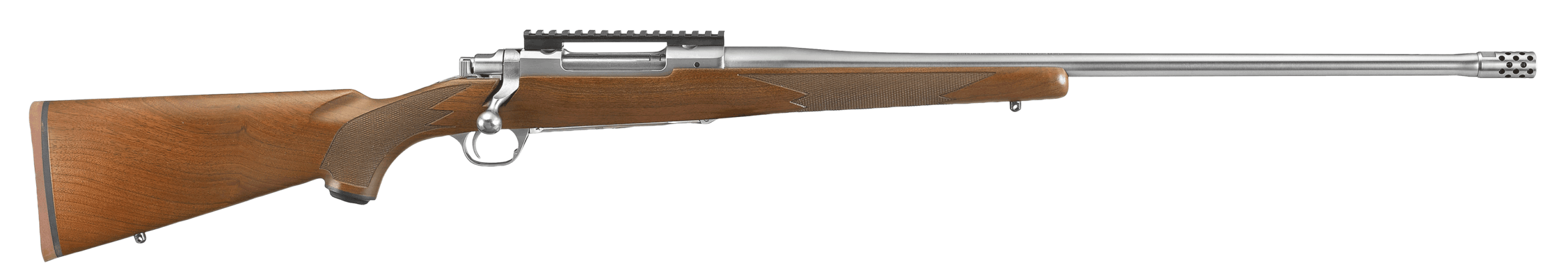 Ruger 57109 Hawkeye Hunter Full Size 300 Win Mag 3+1 24″ Satin Stainless Steel Threaded Barrel Picatinny Rail Steel Receiver Fixed American Walnut w/Pistol Grip Stock Ruger 57109 Hawkeye Hunter Full Size 300 Win Mag 3+1 24″ Satin Stainless Steel Threaded Barrel Picatinny Rail Steel Receiver Fixed American Walnut w/Pistol Grip Stock