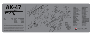 TekMat TEKR36AK47GY AK-47 Cleaning Mat AK-47 Parts Diagram 12″ x 36″