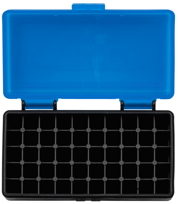Berry’s 53852 Ammo Box  380 ACP/9mm Luger Blue/Black Polypropylene 50rd