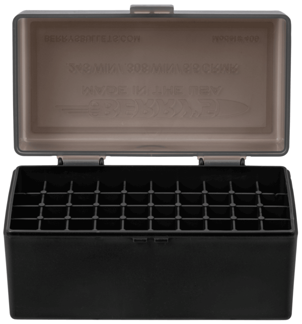Berry’s 46826 Ammo Box 243 Win/308 Win Smoke/Black Polypropylene 50rd Berry’s 46826 Ammo Box 243 Win/308 Win Smoke/Black Polypropylene 50rd