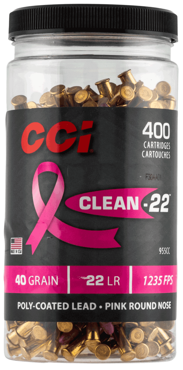 CCI 955CC Clean-22 Rimfire 22LR 40gr Lead Round Nose 400 Per Box/8 Case CCI 955CC Clean-22 Rimfire 22LR 40gr Lead Round Nose 400 Per Box/8 Case