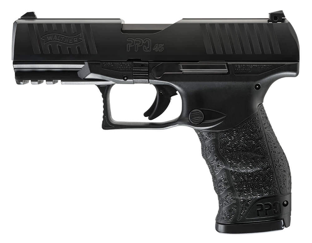 Walther Arms 2807076 PPQ M2 45 ACP 12+1 4.25" Black Steel Barrel Matte Black Tenifer Serrated Steel Slide Black Polymer Frame w/Picatinny Rail Black Finger Grooved Grip 3 Auto Safety - Image 2