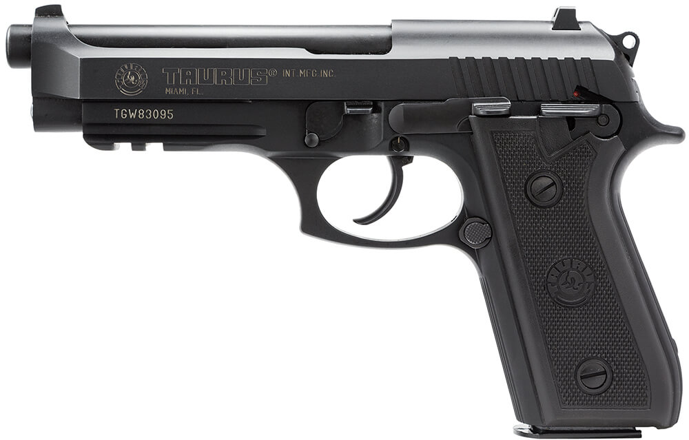 Taurus 192015117 92 Full Size Frame 9mm Luger 17+1 5" Matte Black Stainless Steel Barrel Serrated Steel Slide Black Anodized Aluminum Frame w/Picatinny Rail Black Rubber Grip Right Hand - Image 2