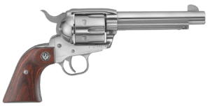Ruger 5105 Vaquero Medium Frame 45 Colt (Long Colt) 6rd 4.62″ High Gloss Stainless Steel Barrel Cylinder & Frame Hardwood Grip Transfer Bar Safety Exposed Hammer Ruger 5105 Vaquero Medium Frame 45 Colt (Long Colt) 6rd 4.62″ High Gloss Stainless Steel Barrel Cylinder & Frame Hardwood Grip Transfer Bar Safety Exposed Hammer