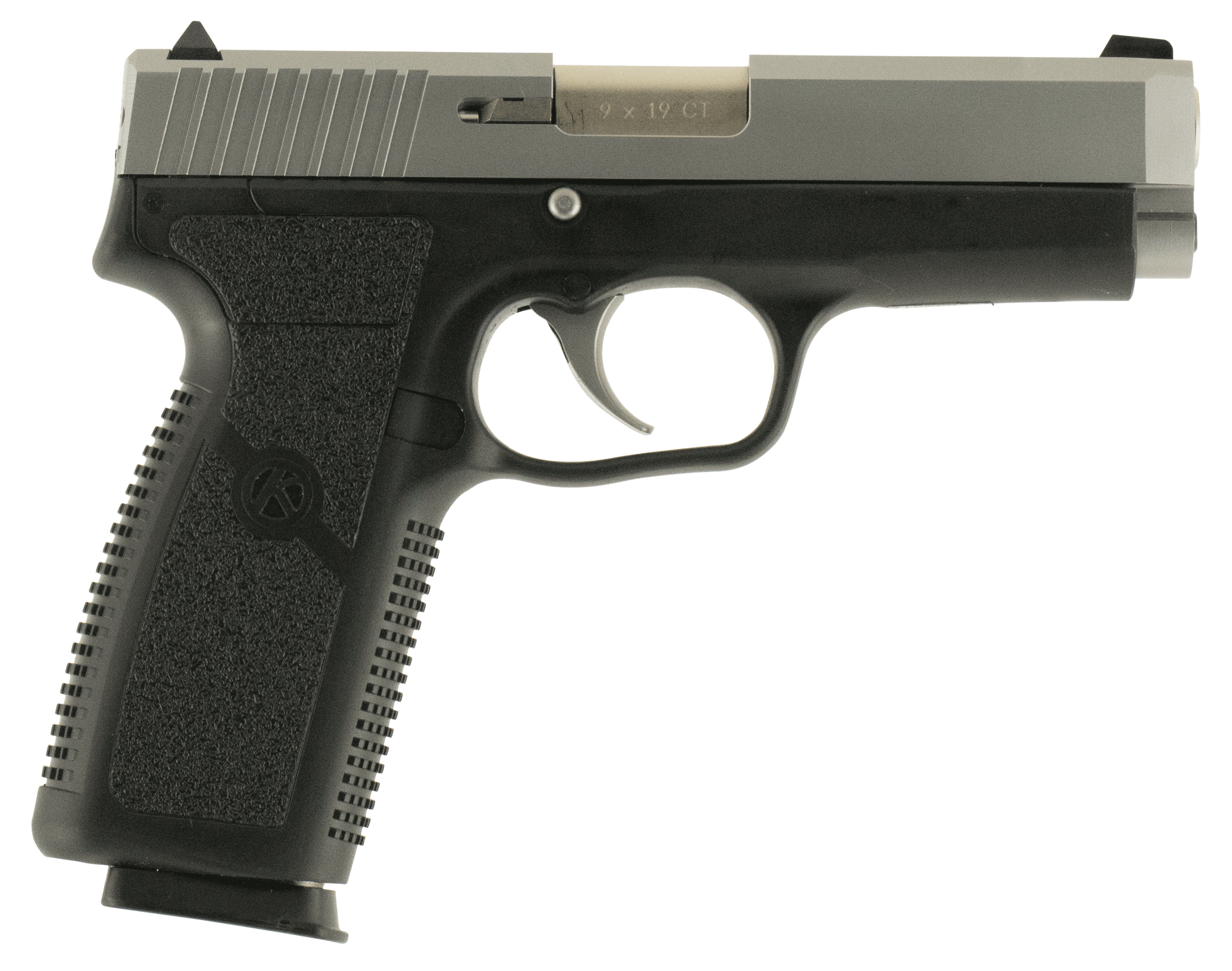 Kahr Arms CT9093N CT9 9mm Luger 8+1 4" Barrel Black Polymer Frame Serrated Matte Stainless Steel Slide Textured Polymer Grip & Front Night Sight