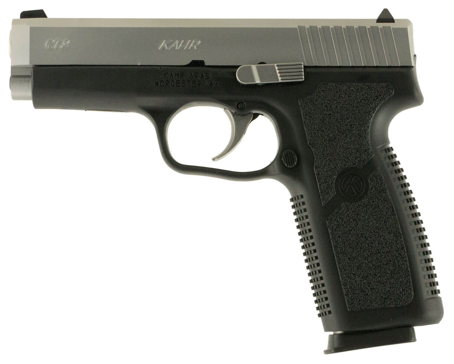 Kahr Arms CT9093N CT9 9mm Luger 8+1 4" Barrel Black Polymer Frame Serrated Matte Stainless Steel Slide Textured Polymer Grip & Front Night Sight - Image 2