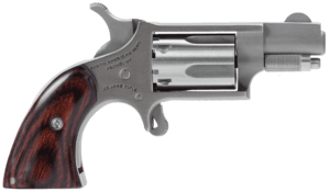 North American Arms 22LRGBG Mini-Revolver  22 LR 5 rd 1.13″ Barrel  Stainless Steel Barrel/Cylinder/Frame  Exclusive Wood Boot Grip