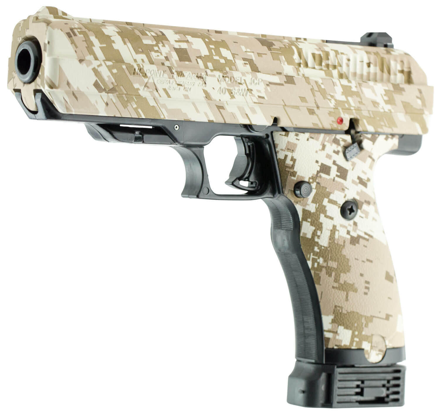 Hi-Point 34010DD JCP 40 S&W 10+1 4.50" Black Steel Barrel Hydro-Dipped Digital Desert Camo Serrated Steel Slide Hydro-Dipped Digital Desert Camo Polymer Frame w/Picatinny Rail & Grip - Image 3