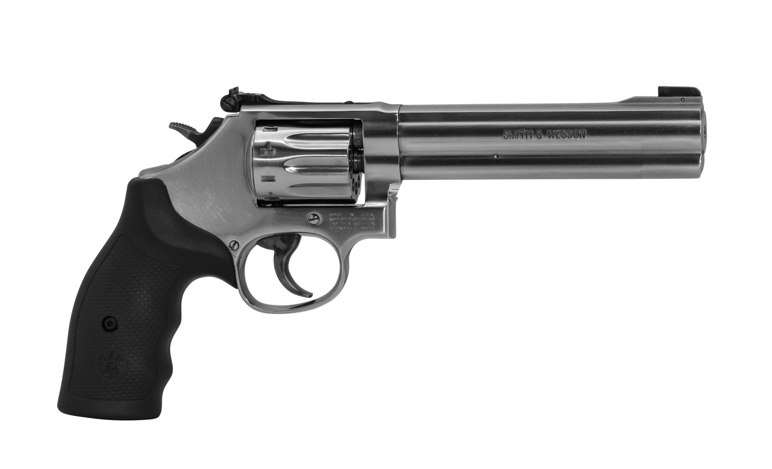 Smith & Wesson 160578 Model 617 22 LR Stainless Steel 6" Barrel & 10rd Cylinder Satin Stainless Steel K-Frame Black Polymer Grip Internal Lock - Image 4