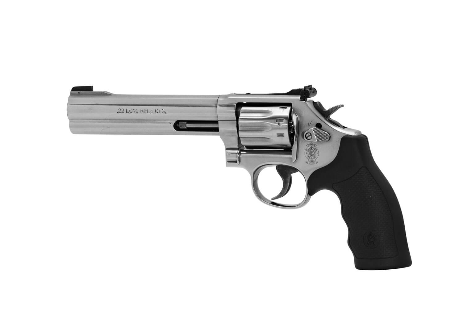 Smith & Wesson 160578 Model 617 22 LR Stainless Steel 6" Barrel & 10rd Cylinder Satin Stainless Steel K-Frame Black Polymer Grip Internal Lock - Image 3