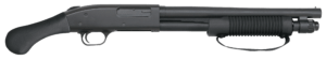 Mossberg 50659 590 Shockwave 12 Gauge 5+1 3″ 14.375″ Heavy Barrel  Blued Metal Finish  Dual Extractors  Drilled & Tapped Receiver  Corncob Forend w/Strap  Raptor Birdshead Grip Stock