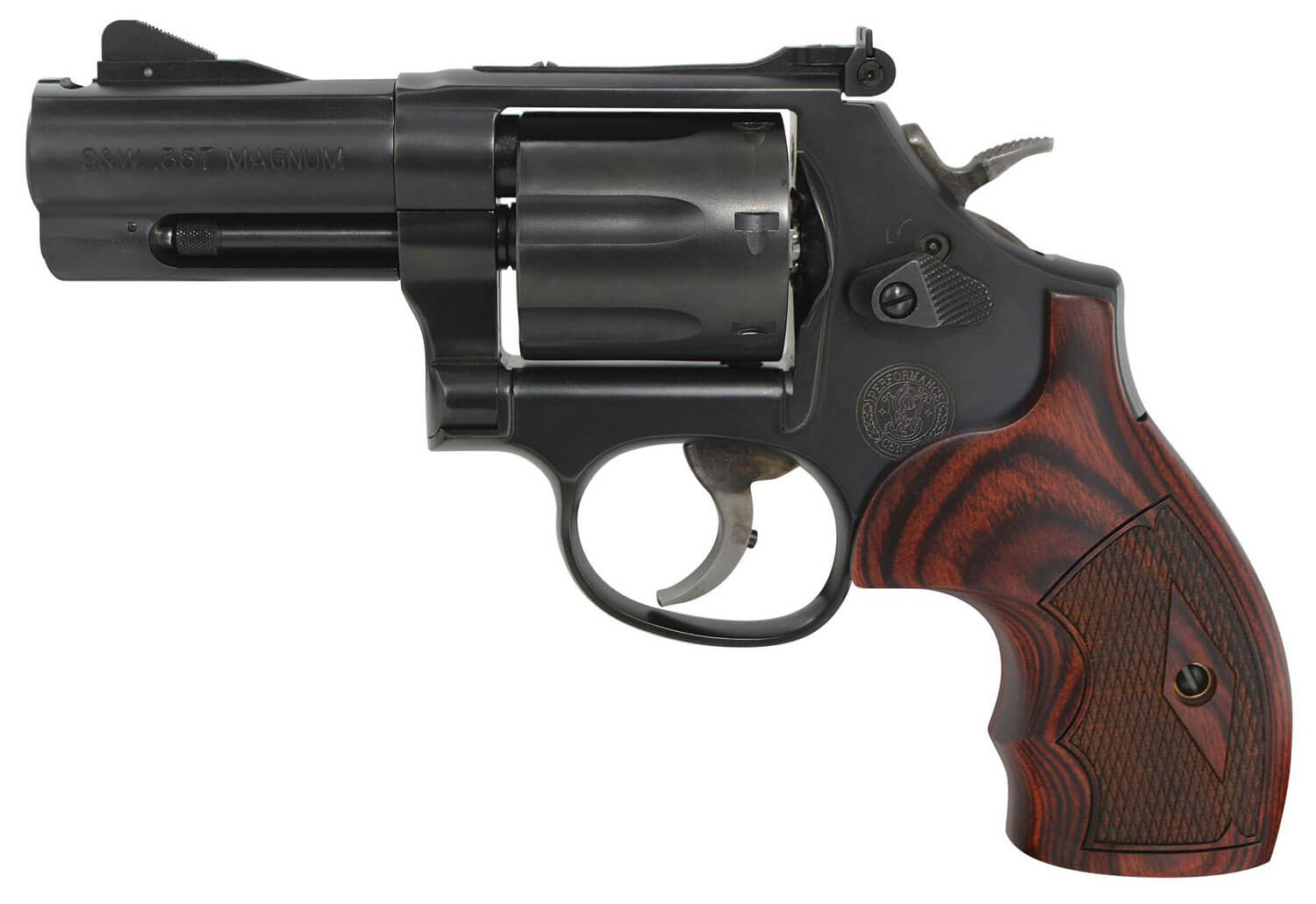 Smith & Wesson 170170 Model 586 Performance Center L-Comp 357 Mag Blued Carbon Steel 3″ Ported Full Lug Barrel 7rd Cylinder & L-Frame Checkered Altamont Rosewood Grip Titanium Front Night Sight Smith & Wesson 170170 Model 586 Performance Center L-Comp 357 Mag Blued Carbon Steel 3″ Ported Full Lug Barrel 7rd Cylinder & L-Frame Checkered Altamont Rosewood Grip Titanium Front Night Sight