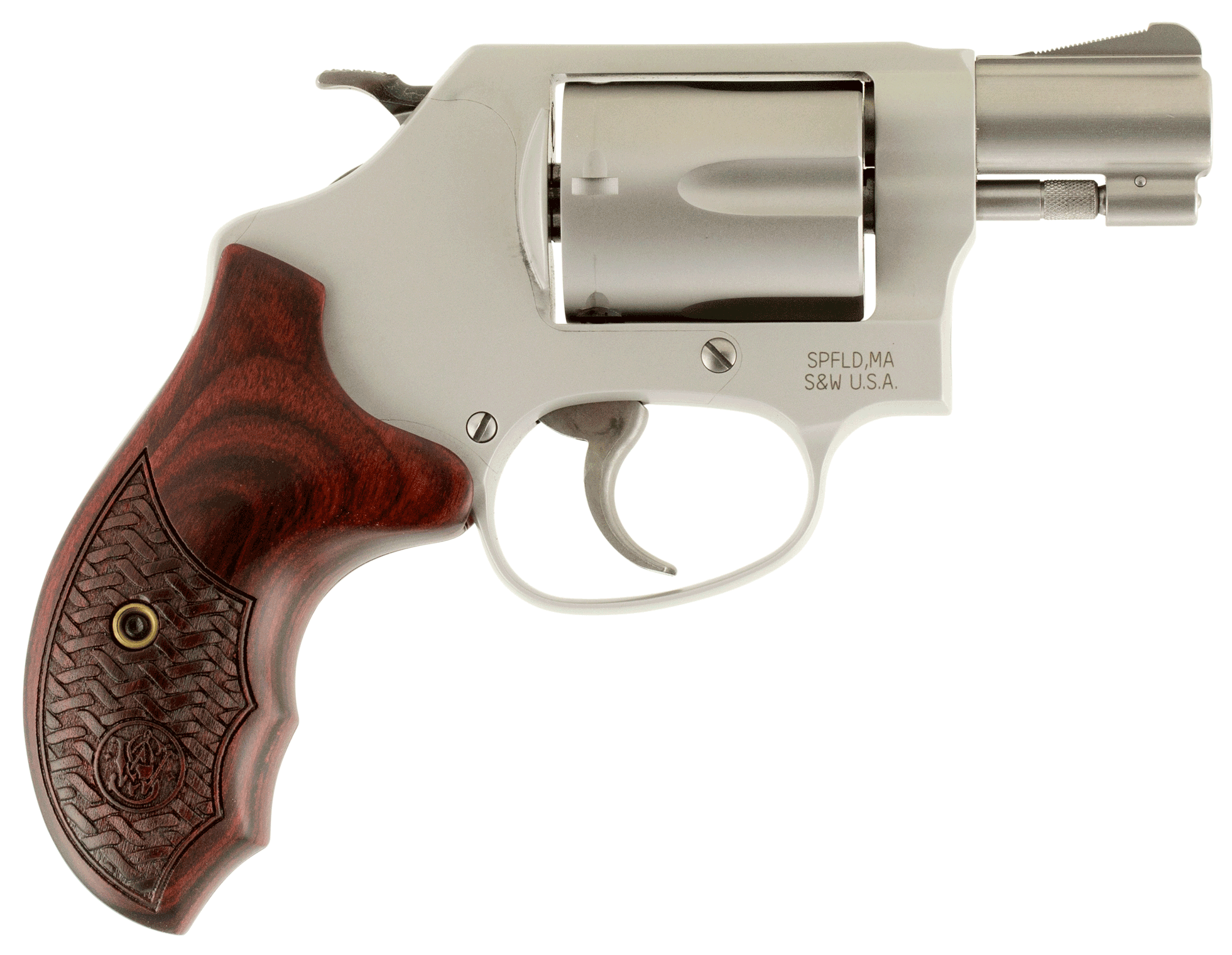 Smith & Wesson 170349 Model 637 Performance Center Enhanced Action 38 S&W Spl +P 5 Shot 1.88″ Stainless Steel Barrel/Cylinder Matte Silver Aluminum Alloy J-Frame Custom Wood Grip Internal Lock Smith & Wesson 170349 Model 637 Performance Center Enhanced Action 38 S&W Spl +P 5 Shot 1.88″ Stainless Steel Barrel/Cylinder Matte Silver Aluminum Alloy J-Frame Custom Wood Grip Internal Lock