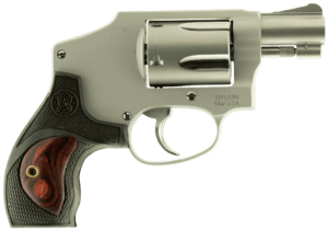 Smith & Wesson 10186 Model 642 Performance Center  38 S&W Spl +P 5 Shot 1.88″ Stainless Steel Barrel/Cylinder Cut For Moon Clips  Matte Silver Aluminum Alloy J-Frame  Polymer With Integrated Wood Insert Grip  Concealed Hammer  Internal Lock