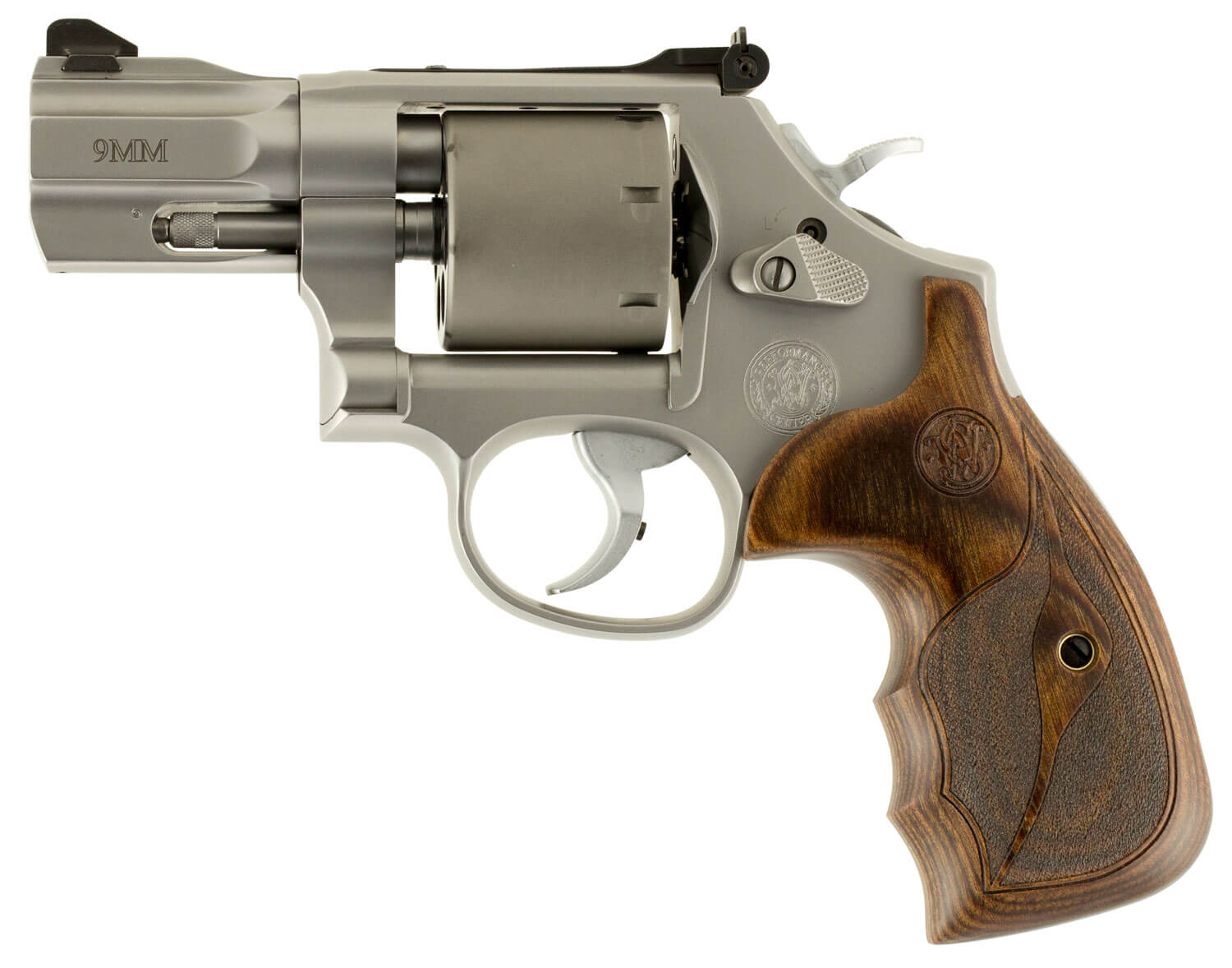 Smith & Wesson 10227 Model 986 Performance Center 9mm Luger Stainless Steel 2.50″ Custom Barrel With Recessed Precision Crown 7rd Titanium Unfluted Cylinder Stainless Steel L-Frame Bossed Mainspring Smith & Wesson 10227 Model 986 Performance Center 9mm Luger Stainless Steel 2.50″ Custom Barrel With Recessed Precision Crown 7rd Titanium Unfluted Cylinder Stainless Steel L-Frame Bossed Mainspring