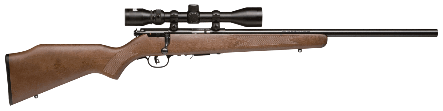 Savage Arms 96222 93R17 GVXP 17 HMR Caliber with 5+1 Capacity 21" Barrel Matte Blued Metal Finish Satin Hardwood Stock & AccuTrigger Right Hand (Full Size) Includes 3-9x40mm Scope