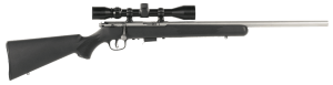 Savage Arms 95200 93 FVSS XP 22 WMR Caliber with 5+1 Capacity  21" Barrel  Matte Stainless Metal Finish  Matte Black Synthetic Stock & AccuTrigger Right Hand (Full Size) Includes 3-9x40mm Scope