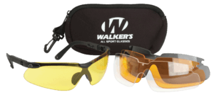Walker’s GWPASG4L2 Sport Glasses Combo Adult Clear/Smoke Gray/Amber/Yellow Lens Polycarbonate Black Frame Walker’s GWPASG4L2 Sport Glasses Combo Adult Clear/Smoke Gray/Amber/Yellow Lens Polycarbonate Black Frame