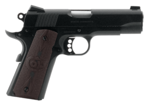 Colt Mfg O4940XE Commander Combat 45 ACP 8+1 4.25″ Black Steel Barrel  Blued Serrated Slide & Carbon Steel Frame w/Beavertail  Black Cherry Checkered G10 Grips  Ambidextrous