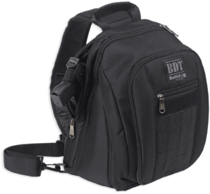 Bulldog BDT408B BDT Tactical Sling Pack Small Style Nylon w/ Black Finish  Padded Compartments  Conceal Carry Pockets & Includes Universal Holster