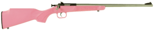 Crickett KSA2221 Youth  22 LR 1rd 16.12″ Stainless Steel Barrel  Fixed Front/Adjustable Rear Peep Sights  Pink Synthetic Stock w/11.5″ LOP  Rebounding Firing Pin Safety