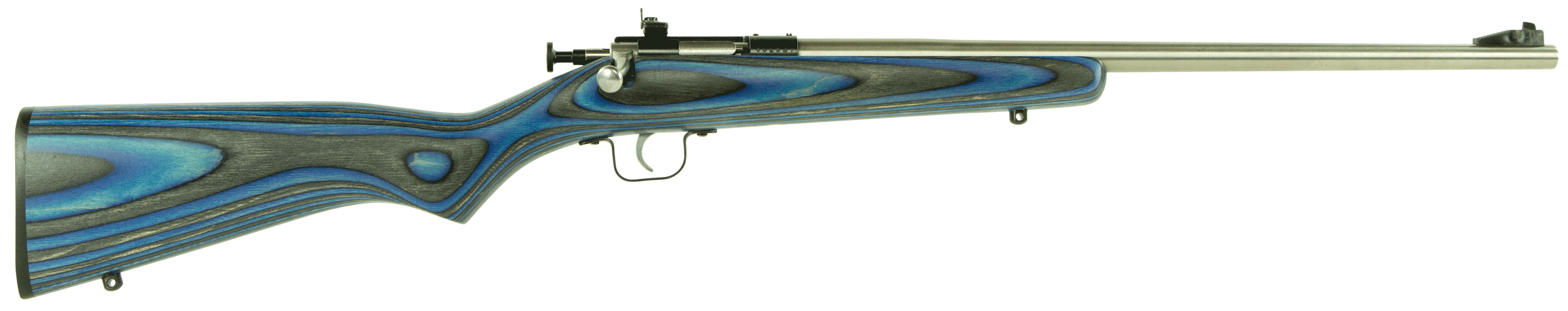 Crickett KSA2223 Youth 22 LR 1rd 16.12″ Stainless Steel Barrel Fixed Front/Adjustable Rear Peep Sights Blue Laminate Stock w/11.5″ LOP Rebounding Firing Pin Safety Crickett KSA2223 Youth 22 LR 1rd 16.12″ Stainless Steel Barrel Fixed Front/Adjustable Rear Peep Sights Blue Laminate Stock w/11.5″ LOP Rebounding Firing Pin Safety