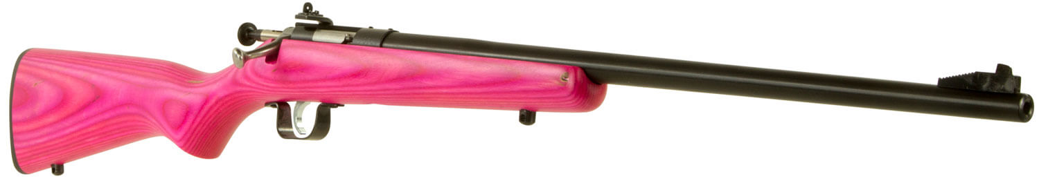 Crickett KSA2225 Youth 22 LR 1rd 16.12″ Blued Barrel & Receiver Fixed Front/Adjustable Rear Peep Sights Pink/Black Laminate Stock w/11.5″ LOP Rebounding Firing Pin Safety Crickett KSA2225 Youth 22 LR 1rd 16.12″ Blued Barrel & Receiver Fixed Front/Adjustable Rear Peep Sights Pink/Black Laminate Stock w/11.5″ LOP Rebounding Firing Pin Safety