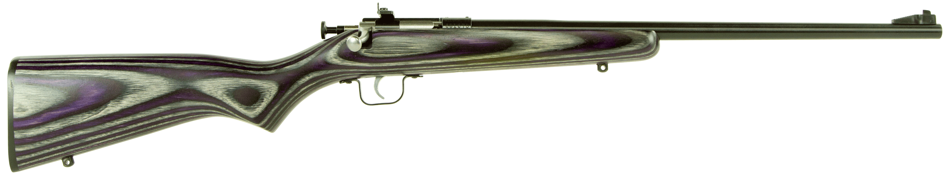 Crickett KSA2227 Youth 22 LR 1rd 16.12″ Blued Barrel & Receiver Fixed Front/Adjustable Rear Sights Purple Laminate Stock w/11.5″ LOP Rebounding Firing Pin Safety Crickett KSA2227 Youth 22 LR 1rd 16.12″ Blued Barrel & Receiver Fixed Front/Adjustable Rear Sights Purple Laminate Stock w/11.5″ LOP Rebounding Firing Pin Safety